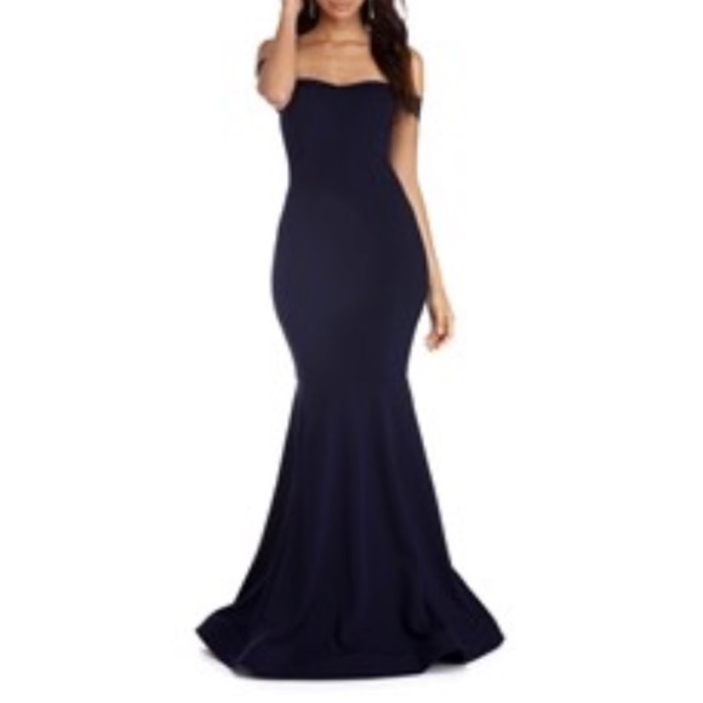 Mermaid off the shoulder dress